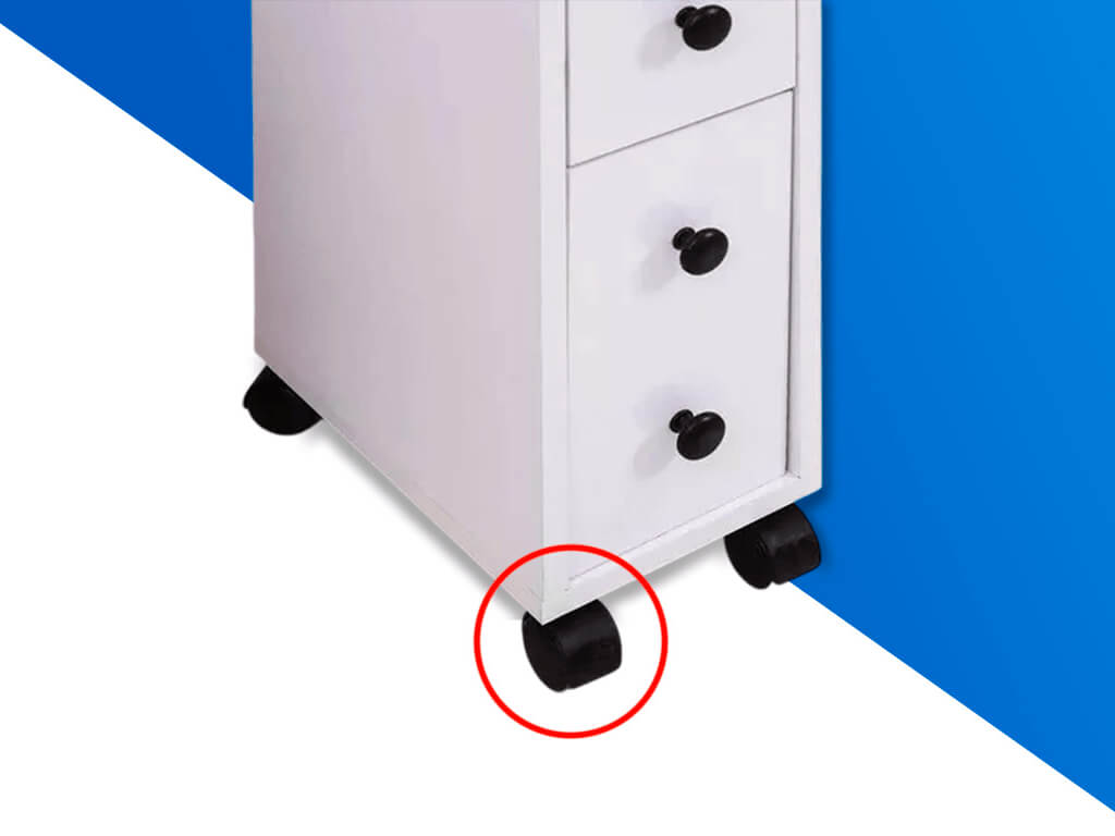 Ruedas para muebles de melamina